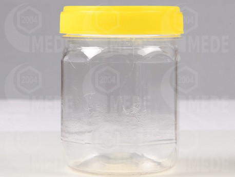 Műanyag mézes flakon 250g szögletes