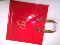 Darčeková taška na 2 x 1kg medu červená+zlatá
