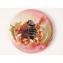 Viečko plechové ružové+včela 66mm