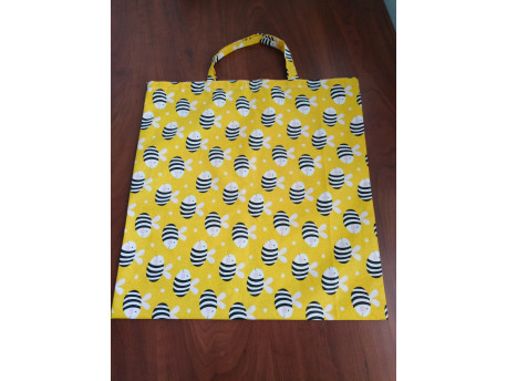 Nákupná taška skladacia, včela, krátke uško