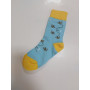 Ponožky Detské, modré, motív včela