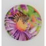 Viečko plechové fialový kvet+včela 82mm