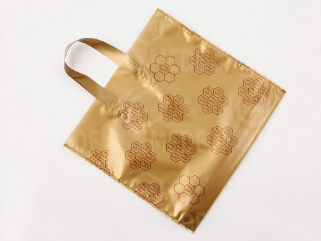 Darčeková taška na 2 x 1 kg medu zlatá 25ks