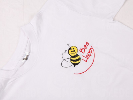 Póló fehér Bee Happy XS