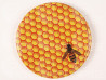 Viečko plechové oranž+plást+včela 82mm