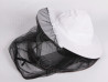 Včelársky klobúk biely s dlhým čiernym tylom